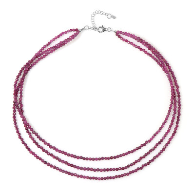 Collier en argent et Rubis du Mozambique
