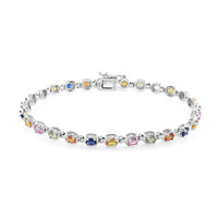 Bracelet en argent et Saphir bleu