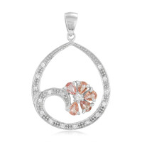 Pendentif en argent et Saphir Padparadscha