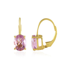 Boucles d'oreilles en argent et Fluorite rose