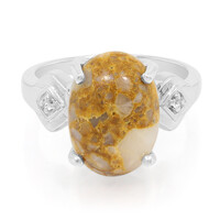 Bague en argent et Quartz Dinosaure