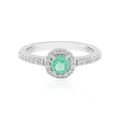 Bague en argent et Emeraude de Colombie