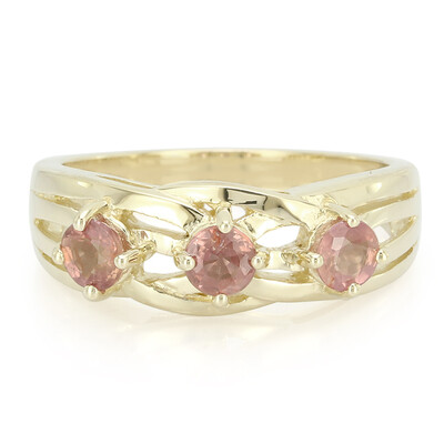 Bague en or et Saphir Padparadscha non chauffé