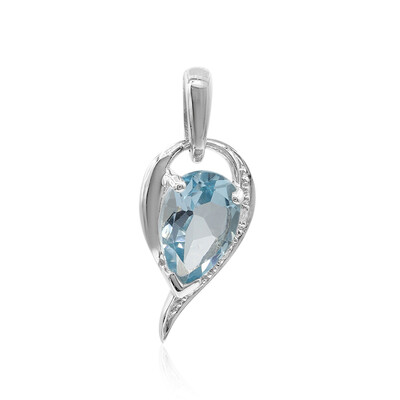 Pendentif en argent et Topaze bleu ciel