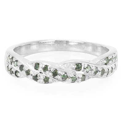 Bague en argent et Diamant fantaisie