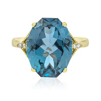 Bague en or et Topaze bleu de Londres