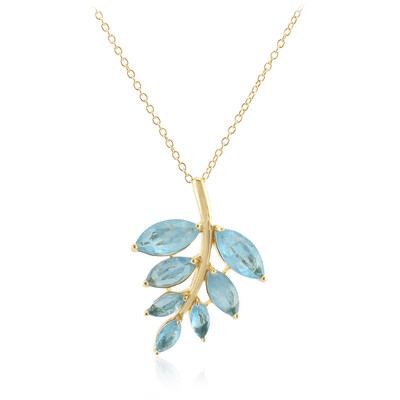 Collier en argent et Quartz bleu pastel