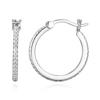 Boucles d'oreilles en argent et Topaze blanche