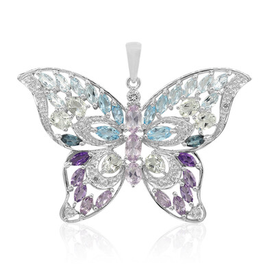 Pendentif en argent et Améthyste Rose de France