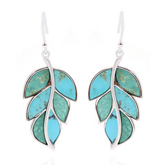 Boucles d'oreilles en argent et Turquoise de Kingman (Anne Bever)