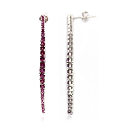 Boucles d'oreilles en argent et Grenat Rhodolite