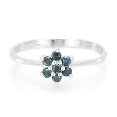 Bague en argent et Diamant fantaisie