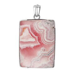 Pendentif en argent et Rhodochrosite (Bali Barong)