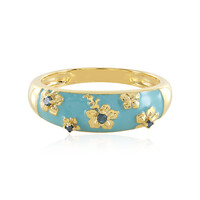 Bague en argent et Diamant bleu I3