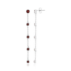 Boucles d'oreilles en argent et Grenat du Mozambique