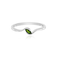 Bague en argent et Diopside de Russie