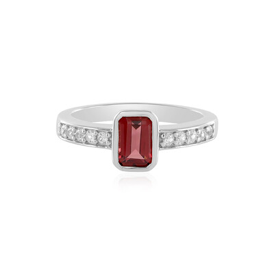 Bague en argent et Grenat du Mozambique