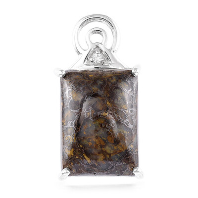 Pendentif en argent et Quartz Dinosaure