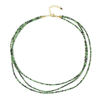 Collier en argent et Rubis Zoïsite