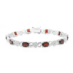 Bracelet en argent et Grenat du Mozambique