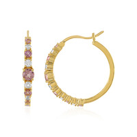Boucles d'oreilles en argent et Grenat de Malaya