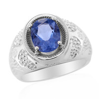 Bague pour homme en argent et Fluorite à couleur changeante