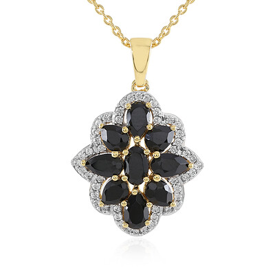 Collier en argent et Spinelle noir