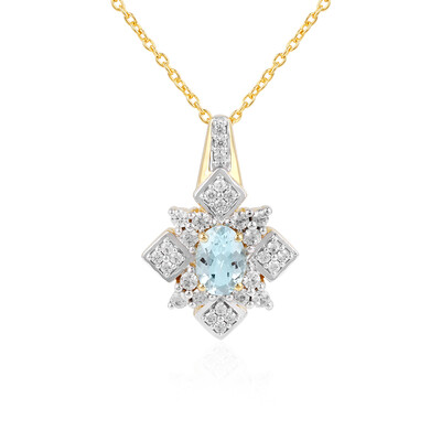 Collier en argent et Aigue-marine