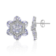 Boucles d'oreilles en argent et Tanzanite