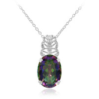 Collier en argent et Quartz mystique