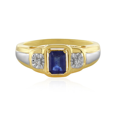 Bague en argent et Saphir bleu de Madagascar