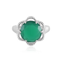 Bague en argent et Onyx vert (Adela Silber)