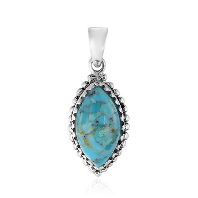 Pendentif en argent et Turquoise bleue de Mohavie (Art of Nature)