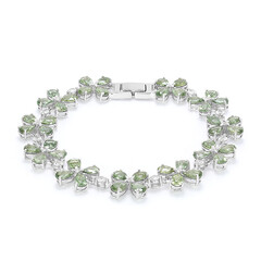 Bracelet en argent et Apatite de Russie