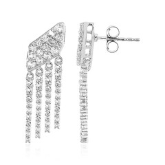 Boucles d'oreilles en argent et Topaze blanche