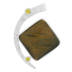 Pendentif en argent et Œil de Tigre (TPC)