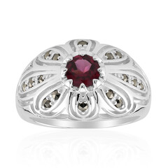 Bague en argent et Grenat Rhodolite (Annette classic)