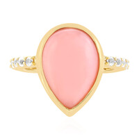 Bague en argent et Opale rose