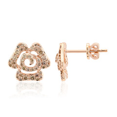 Boucles d'oreilles en or et Diamant rose de France SI1 d'Argyle 