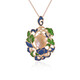 Collier en argent et Pierre de lune pêche (Adela Silber)