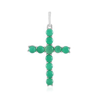 Pendentif en argent et Onyx vert