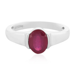 Bague en argent et Rubis de Madagascar