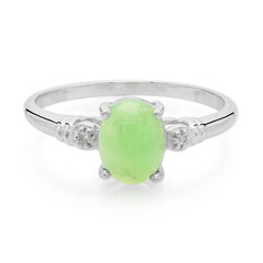 Bague en argent et Chrysoprase impériale
