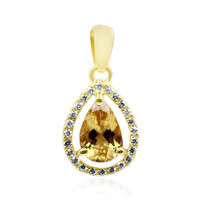 Pendentif en argent et Scapolite cognac