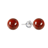 Boucles d'oreilles en argent et Jaspe sanguin