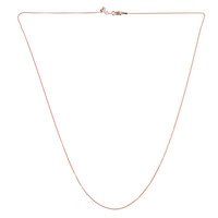 Collier mailles gourmette – 61 cm (ajustable) – argent plaqué or rose