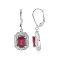 Boucles d'oreilles en argent et Rubis de Bemainty
