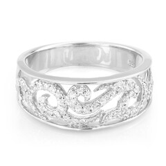 Bague en argent et Saphir blanc