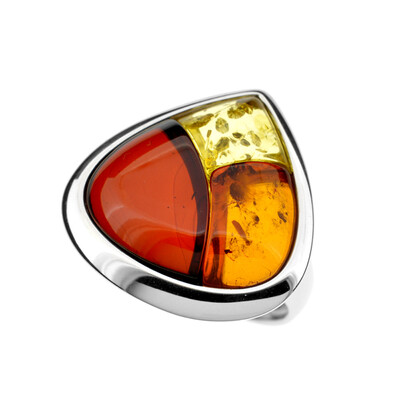 Bague en argent et Ambre baltique (dagen)