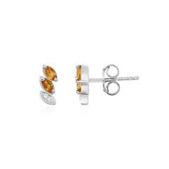 Boucles d'oreilles en argent et Citrine